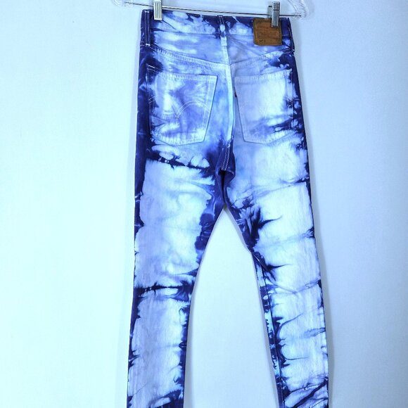 Levi's 501 Upcycled Indigo Dyed Jeans Size 24 - Picture 4 of 5